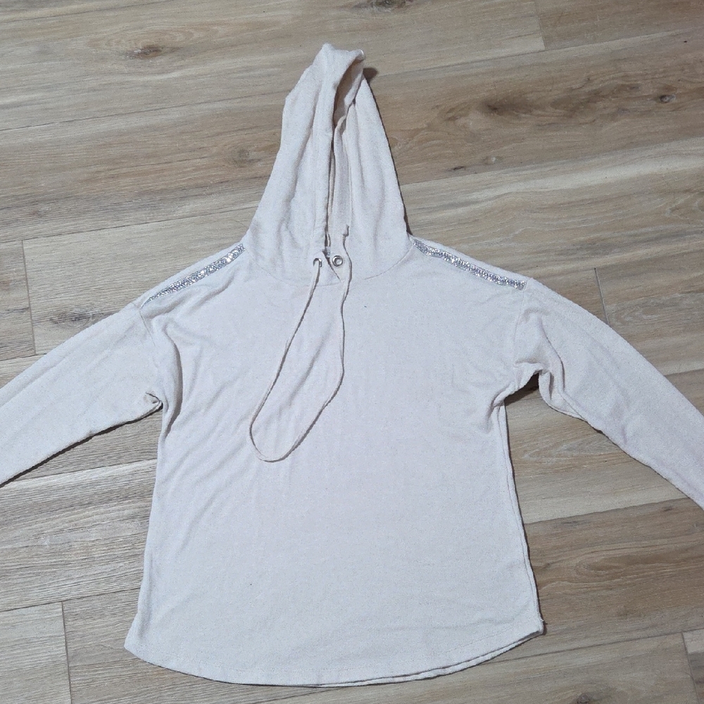 Madison Cream Knit Sweater with Silver Details